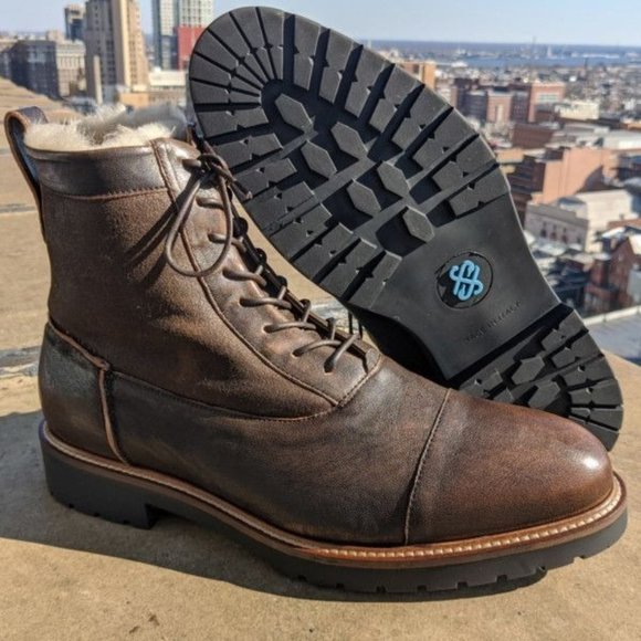 Ross & Snow Riccardo Bomber Blucher Winter Boots Brown Choose Sz 7.5, 11.5, 14 - Picture 2 of 10